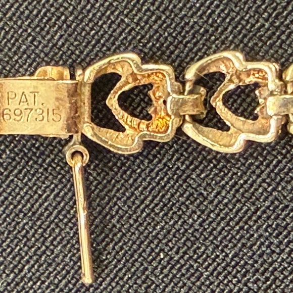 ✨ Vintage Solid 14K Gold Nugget Link Bracelet • 12.56g • 7” • PAT 4697315 ✨ - Picture 12 of 14